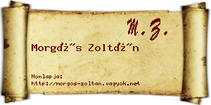 Morgós Zoltán névjegykártya
