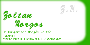 zoltan morgos business card