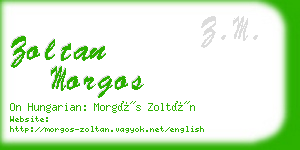 zoltan morgos business card